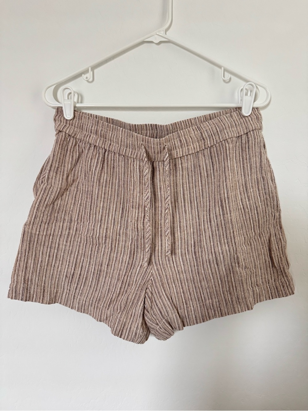 Women's Linen-Blend Shorts - Taupe